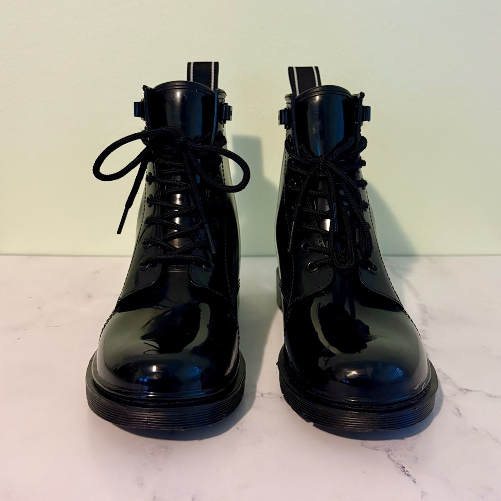 Michael Kors Glossy Black Rain Boots